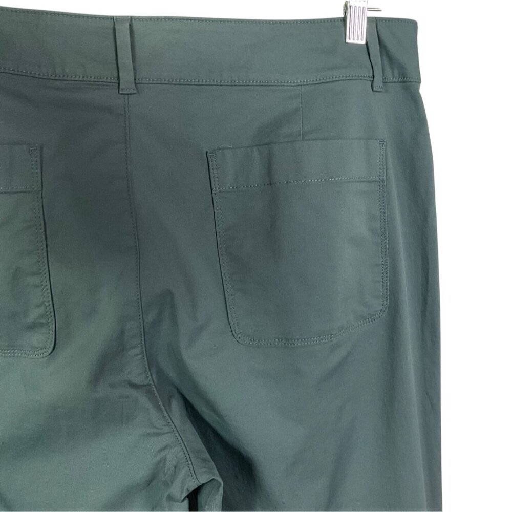NWT LOFT Outlet Straight Crop Gray/Blue Pants, size 16, Front pockets - Picture 4 of 12